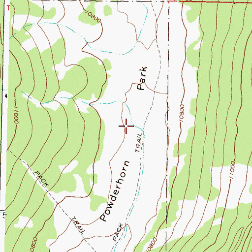 Topographic Map of Powderhorn Park, CO