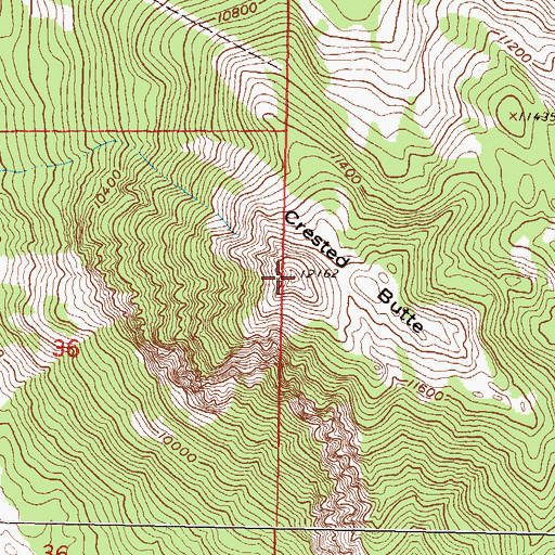 Topographic Map of Crested Butte, CO