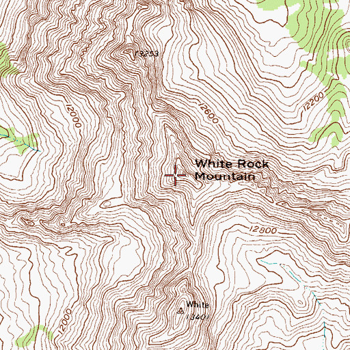 Topographic Map of White Rock Mountain, CO