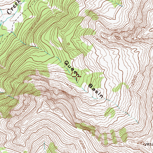 Topographic Map of Queen Basin, CO