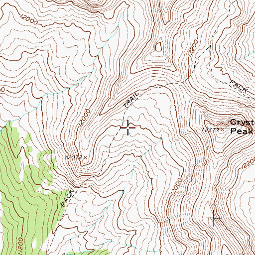 Topographic Map of Crystal Peak, CO