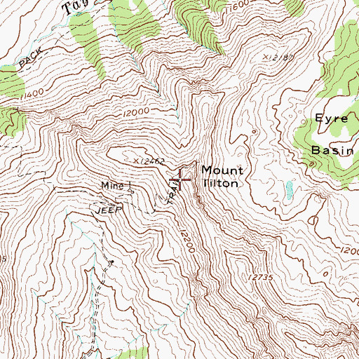 Topographic Map of Mount Tilton, CO