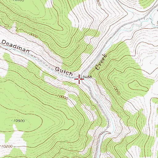 Topographic Map of Bear Creek, CO