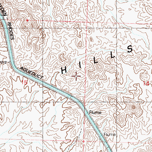 Topographic Map of Bouse Hills, AZ