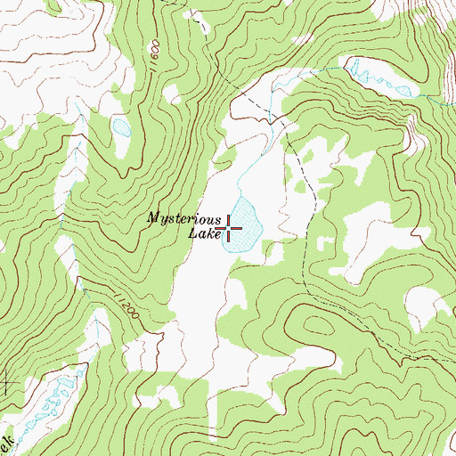 Topographic Map of Mysterious Lake, CO