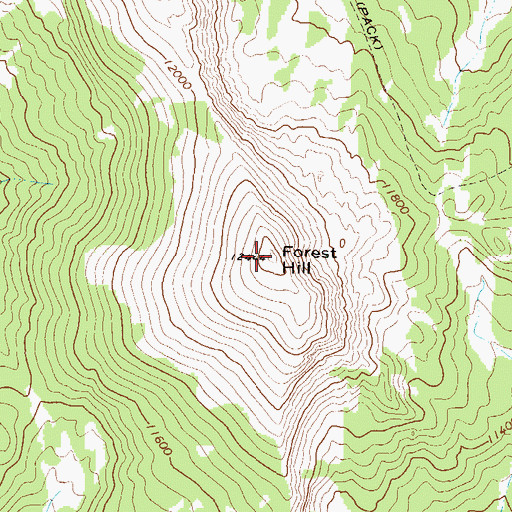 Topographic Map of Forest Hill, CO