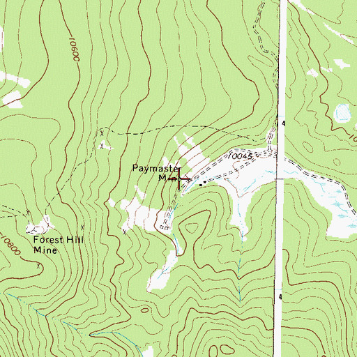 Topographic Map of Paymaster Mine, CO