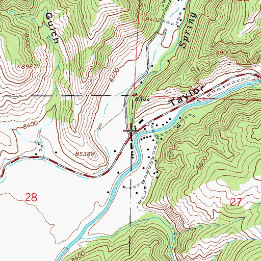 Topographic Map of Spring Creek, CO