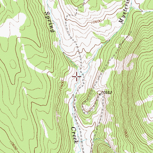 Topographic Map of Mysterious Creek, CO