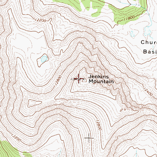 Topographic Map of Jenkins Mountain, CO