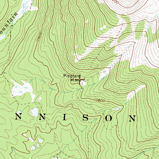 Topographic Map of Pieplant Mine, CO