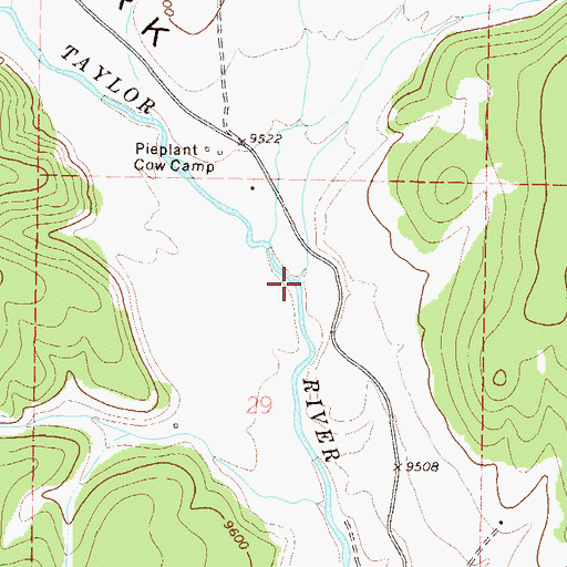 Topographic Map of Pieplant Creek, CO