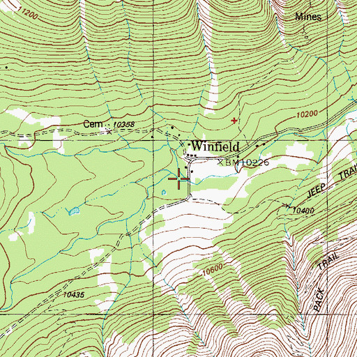 Topographic Map of North Fork Clear Creek, CO