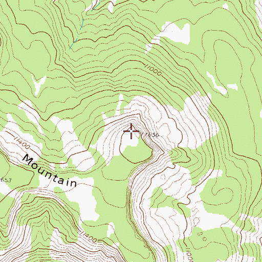 Topographic Map of Red Mountain, CO