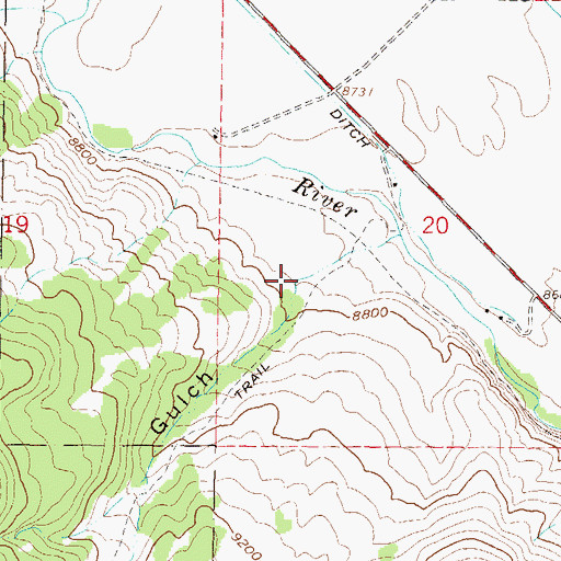 Topographic Map of Squaw Gulch, CO