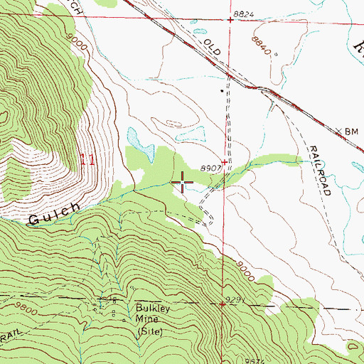 Topographic Map of Baxter Gulch, CO