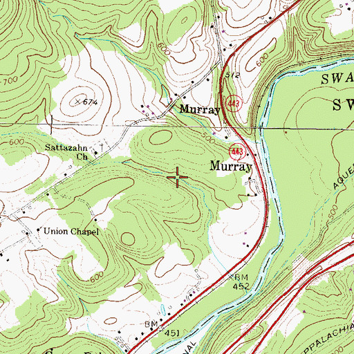 Topographic Map of Swatara State Park, PA