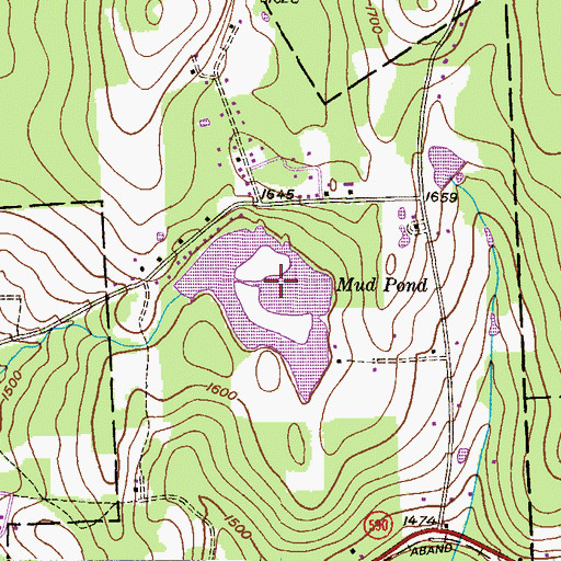 Topographic Map of Mud Pond, PA