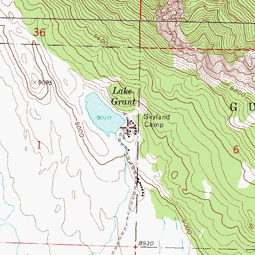 Topographic Map of Skyland Camp, CO
