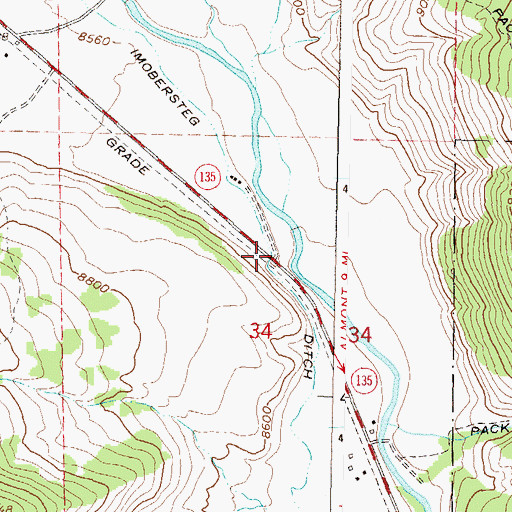 Topographic Map of Imobersteg Ditch, CO