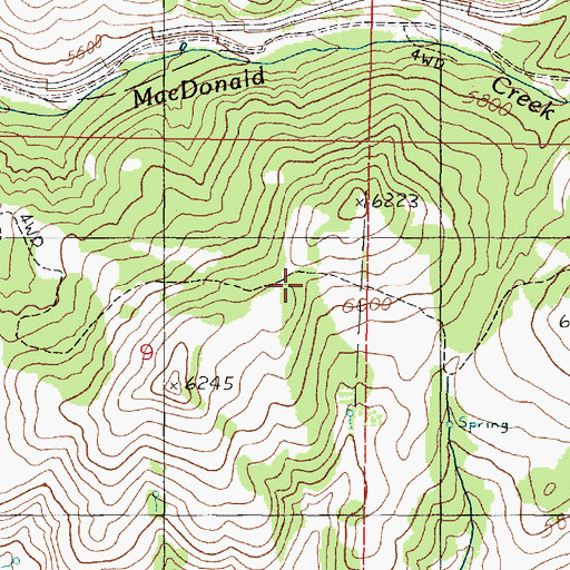 Topographic Map of Boulder Mountains, MT