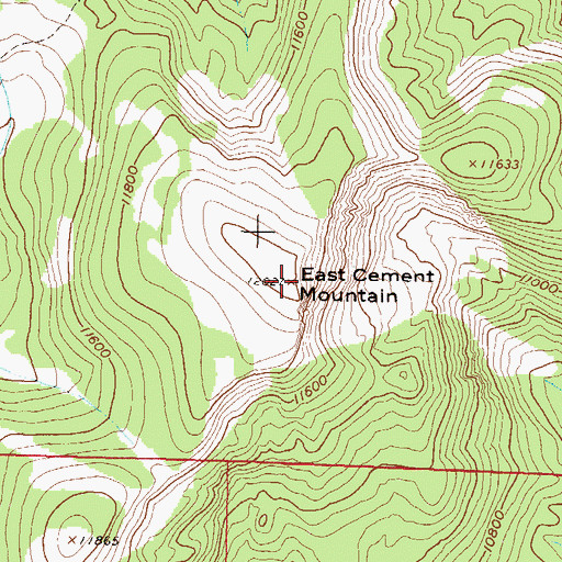 Topographic Map of East Cement Mountain, CO