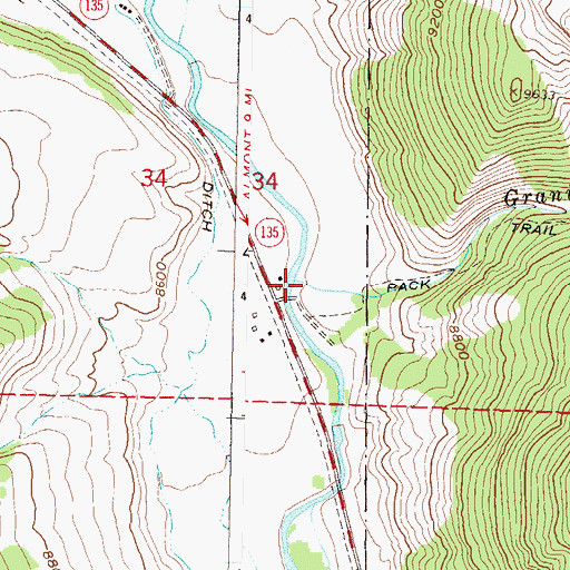 Topographic Map of Granite Creek, CO