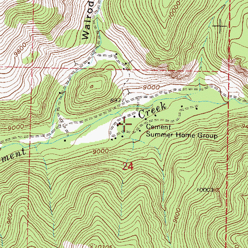 Topographic Map of Cement Summer Home Group, CO