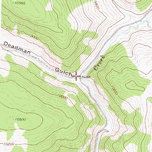 Topographic Map of Deadman Gulch, CO