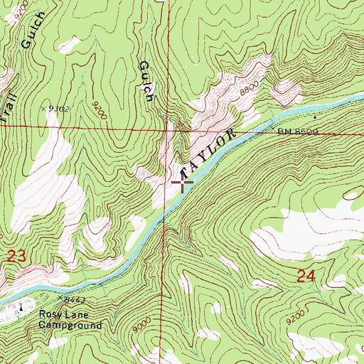 Topographic Map of Big Gulch, CO
