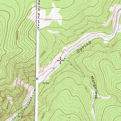 Topographic Map of Manganese Gulch, CO