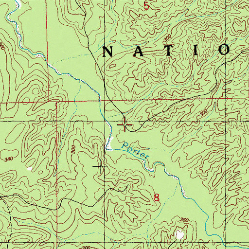 Topographic Map of Okhissa Lake, MS