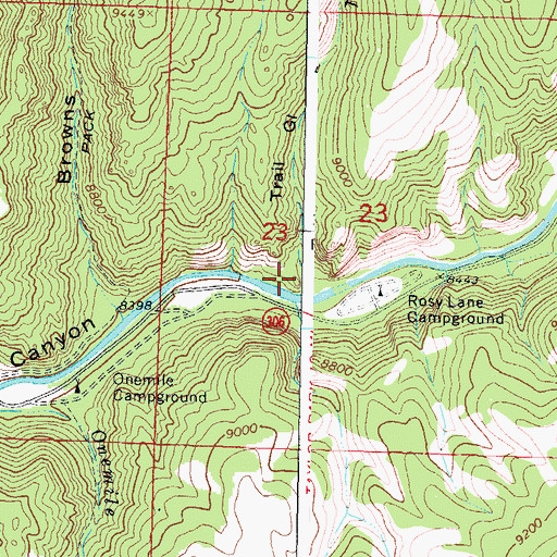 Topographic Map of Trail Gulch, CO