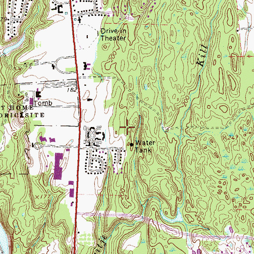 Topographic Map of Home of Franklin D Roosevelt National Historic Site, NY