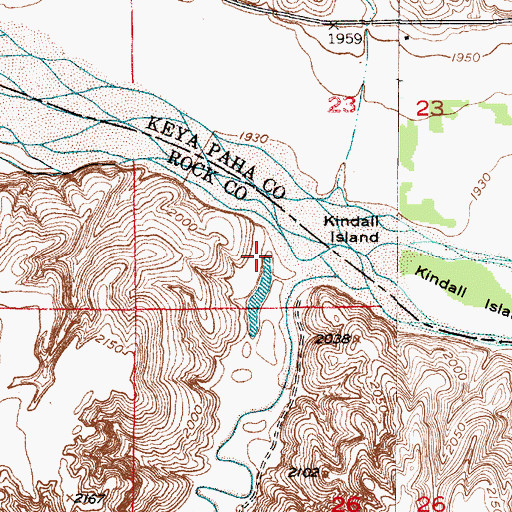 Topographic Map of Niobrara National Scenic River, NE