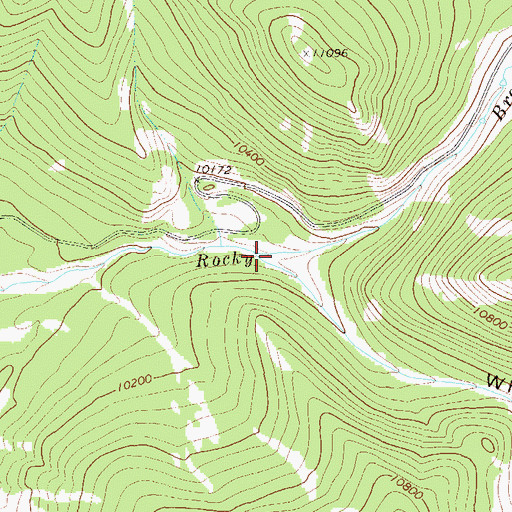 Topographic Map of Wheelbarrow Gulch, CO