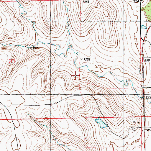 Topographic Map of Tallgrass Prairie National Preserve, KS