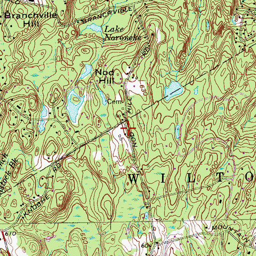 Topographic Map of Weir Farm National Historic Site, CT