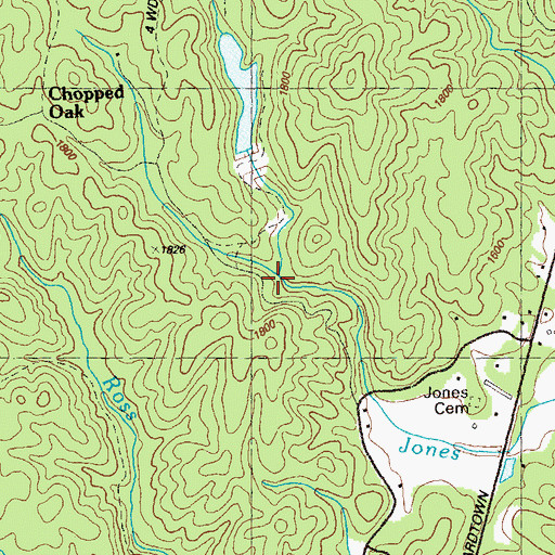 Topographic Map of Amy Creek, GA