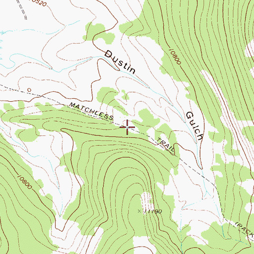 Topographic Map of Matchless Trail, CO