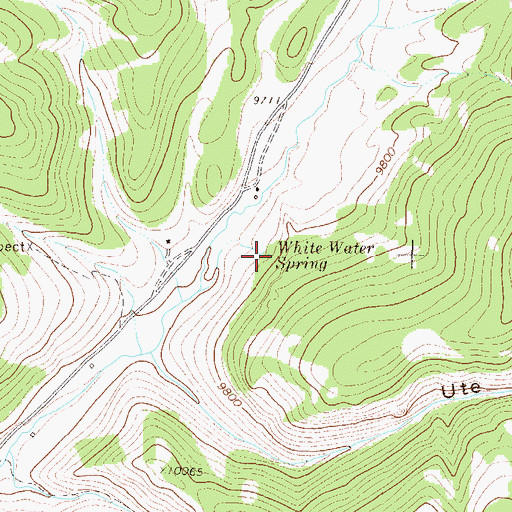 Topographic Map of White Water Spring, CO