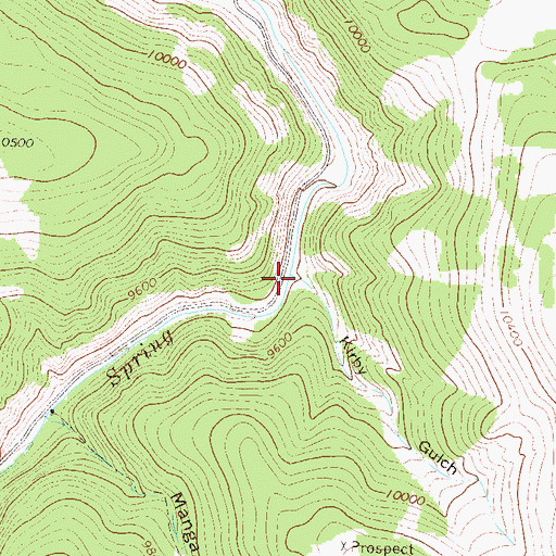 Topographic Map of Kirby Gulch, CO