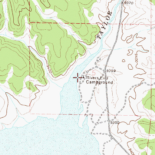 Topographic Map of Rivers End Campground, CO