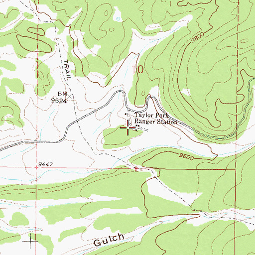Topographic Map of Taylor Park Ranger Station, CO