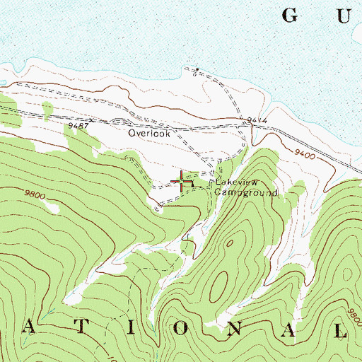 Topographic Map of Lakeview Campground, CO