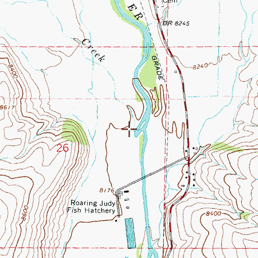 Topographic Map of Alkali Creek, CO