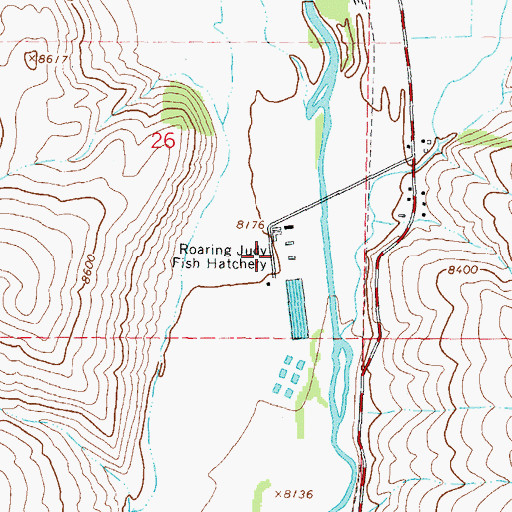 Topographic Map of Roaring Judy Fish Hatchery, CO