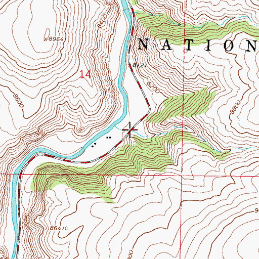 Topographic Map of Tepee Gulch, CO