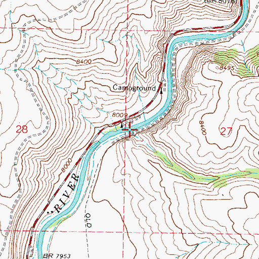 Topographic Map of Fisher Gulch, CO