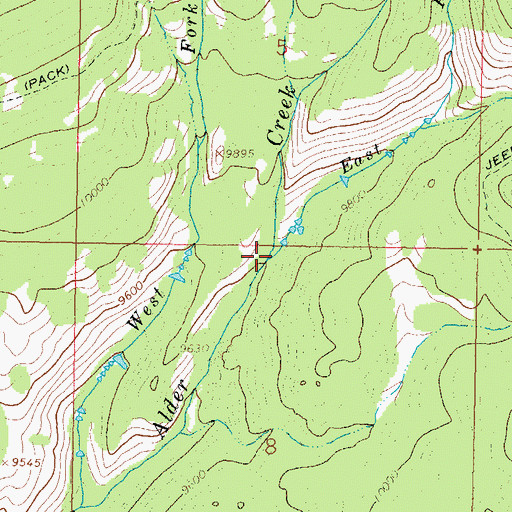 Topographic Map of East Fork Alder Creek, CO